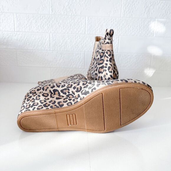 NWOT Toms Womens Kelsey Wedge Booties Leopard Print Size 9.5 - Picture 4 of 8